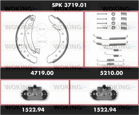 Woking SPK 3719.01 - Комплект спирачна челюст vvparts.bg