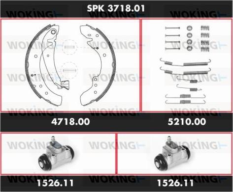 Woking SPK 3718.01 - Комплект спирачна челюст vvparts.bg