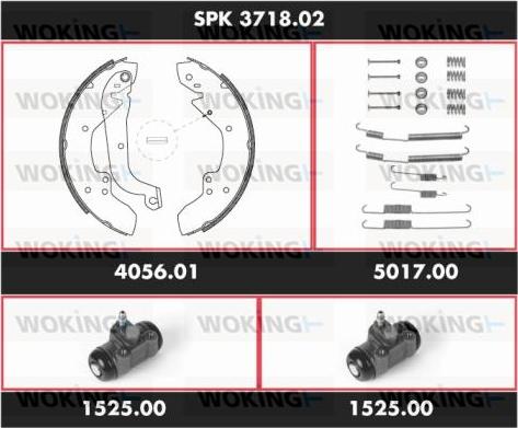 Woking SPK 3718.02 - Комплект спирачна челюст vvparts.bg