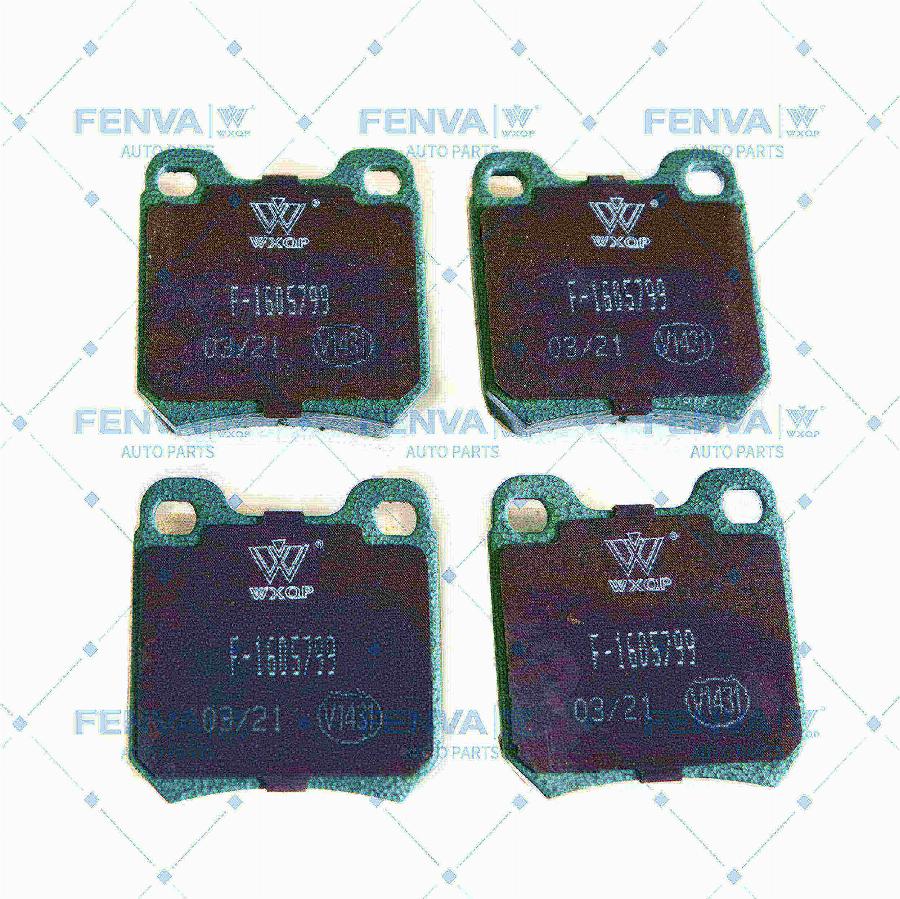 WXQP 540051 - Комплект спирачно феродо, дискови спирачки vvparts.bg