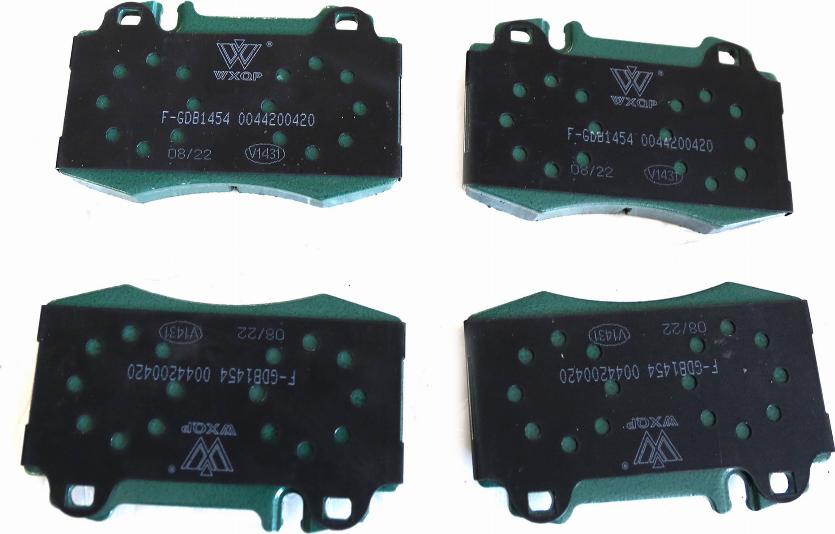 WXQP 140327 - Комплект спирачно феродо, дискови спирачки vvparts.bg