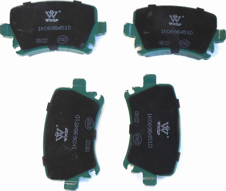WXQP 340157 - Комплект спирачно феродо, дискови спирачки vvparts.bg