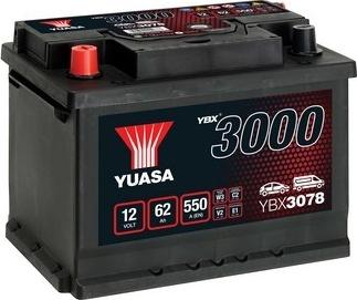Yuasa YBX3078 - Стартов акумулатор vvparts.bg