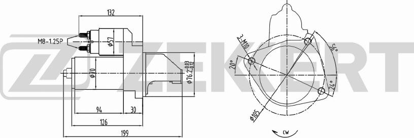 Zekkert AN-1000 - Стартер vvparts.bg