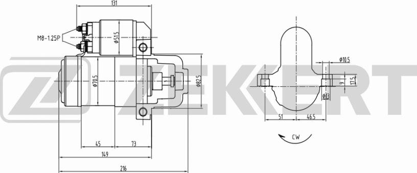 Zekkert AN-1016 - Стартер vvparts.bg