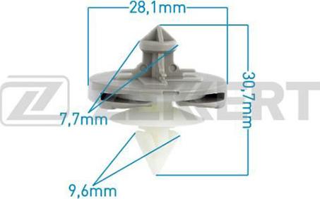 Zekkert BE-1972 - Клипс (щипка), декоративна / предпазна лайсна vvparts.bg