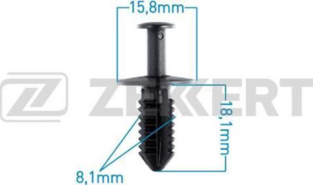 Zekkert BE-1530 - Клипс (щипка), декоративна / предпазна лайсна vvparts.bg