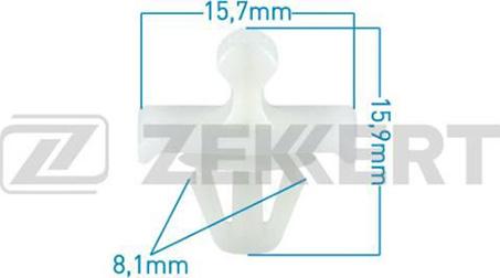 Zekkert BE-1147 - Клипс (щипка), декоративна / предпазна лайсна vvparts.bg