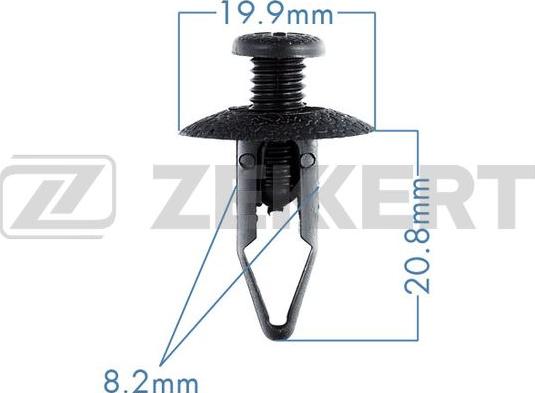 Zekkert BE-1345 - Клипс (щипка), декоративна / предпазна лайсна vvparts.bg