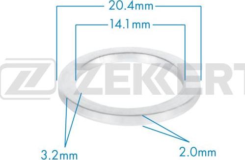 Zekkert BE-3666 - Уплътнителен пръстен, пробка за източване на маслото vvparts.bg