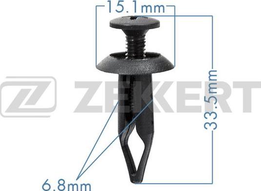 Zekkert BE-2066 - Клипс (щипка), декоративна / предпазна лайсна vvparts.bg