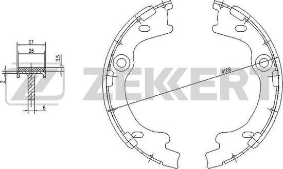 Zekkert BK-4454 - Комплект спирачна челюст vvparts.bg