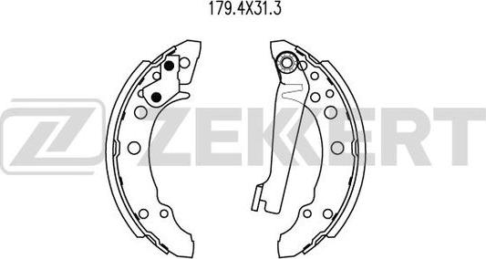 Zekkert BK-4471 - Комплект спирачна челюст vvparts.bg