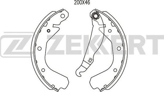 Zekkert BK-4472 - Комплект спирачна челюст vvparts.bg