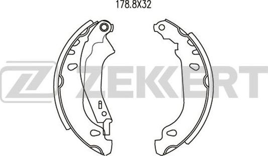 Zekkert BK-4045 - Комплект спирачна челюст vvparts.bg