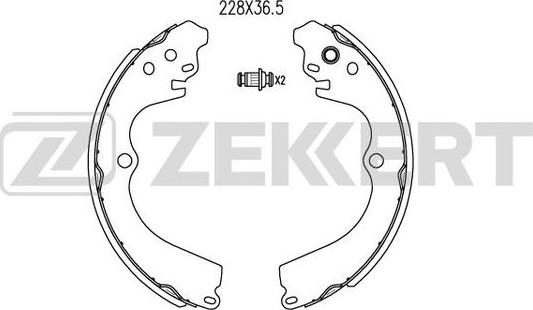 Zekkert BK-4040 - Комплект спирачна челюст vvparts.bg