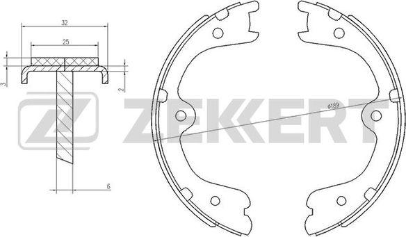 Zekkert BK-4047 - Комплект спирачна челюст vvparts.bg