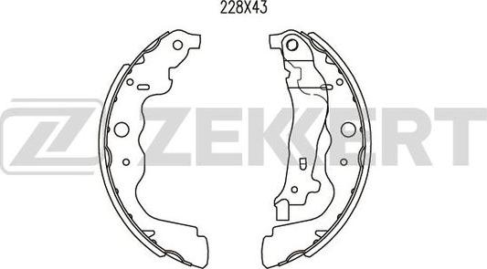 Zekkert BK-4054 - Комплект спирачна челюст vvparts.bg