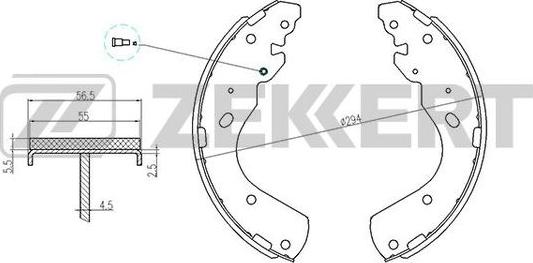 Zekkert BK-4050 - Комплект спирачна челюст vvparts.bg