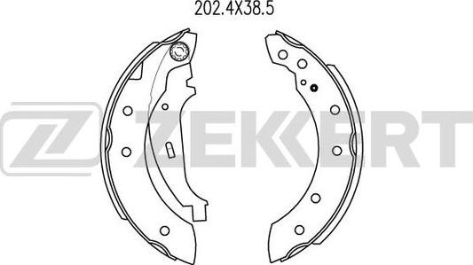 Zekkert BK-4058 - Комплект спирачна челюст vvparts.bg