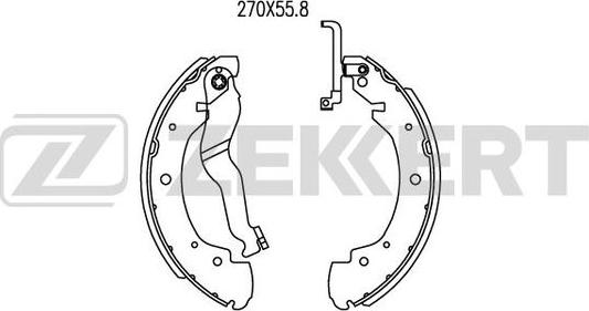 Zekkert BK-4052 - Комплект спирачна челюст vvparts.bg