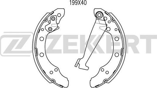 Zekkert BK-4018 - Комплект спирачна челюст vvparts.bg