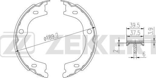 Zekkert BK-4013 - Комплект спирачна челюст vvparts.bg