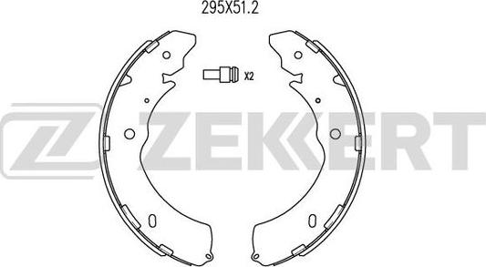 Zekkert BK-4034 - Комплект спирачна челюст vvparts.bg