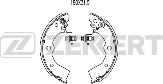 Zekkert BK-4035 - Комплект спирачна челюст vvparts.bg