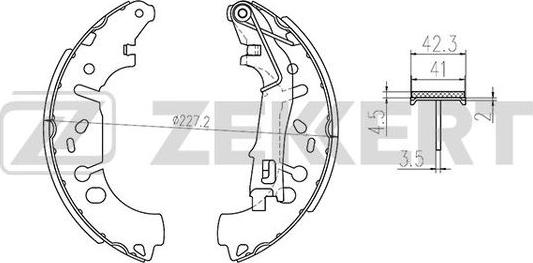 Zekkert BK-4031 - Комплект спирачна челюст vvparts.bg