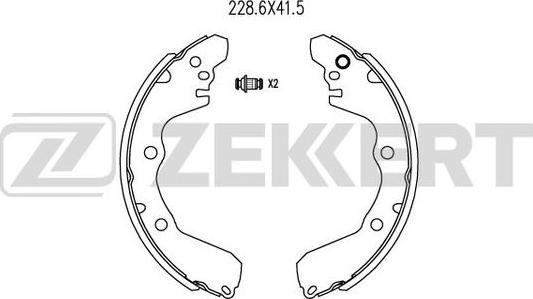 Zekkert BK-4037 - Комплект спирачна челюст vvparts.bg