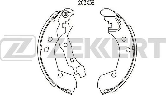 Zekkert BK-4026 - Комплект спирачна челюст vvparts.bg