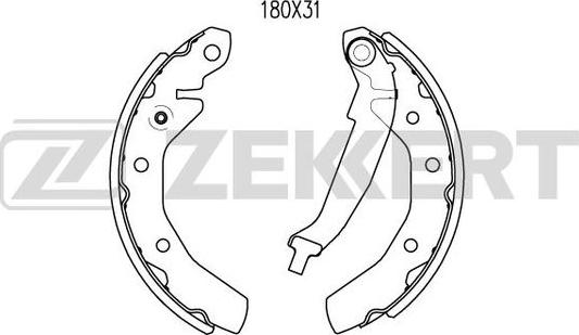 Zekkert BK-4027 - Комплект спирачна челюст vvparts.bg