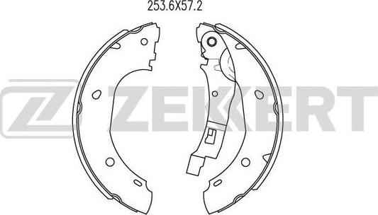 Zekkert BK-4073 - Комплект спирачна челюст vvparts.bg