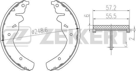 Zekkert BK-4192 - Комплект спирачна челюст vvparts.bg