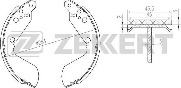 Zekkert BK-4150 - Комплект спирачна челюст vvparts.bg