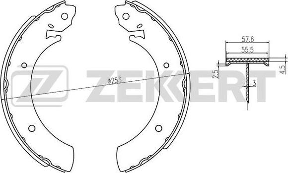 Zekkert BK-4157 - Комплект спирачна челюст vvparts.bg