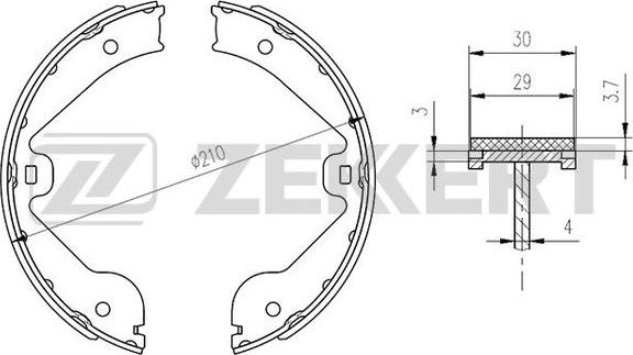 Zekkert BK-4164 - Комплект спирачна челюст vvparts.bg