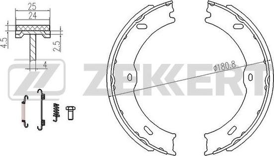 Zekkert BK-4166 - Комплект спирачна челюст vvparts.bg