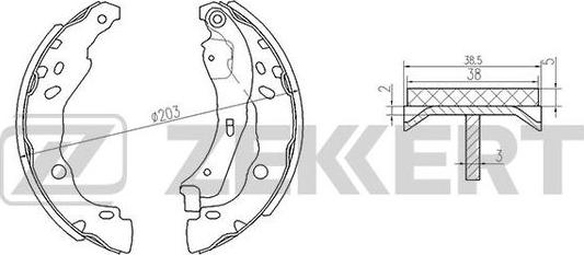 Zekkert BK-4101 - Комплект спирачна челюст vvparts.bg