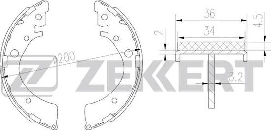 Zekkert BK-4103 - Комплект спирачна челюст vvparts.bg