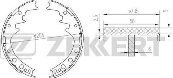 Zekkert BK-4118 - Комплект спирачна челюст vvparts.bg