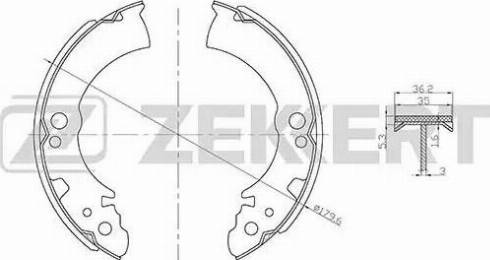 Zekkert BK-4180 - Комплект спирачна челюст vvparts.bg