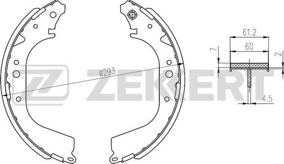 Zekkert BK-4182 - Комплект спирачна челюст vvparts.bg