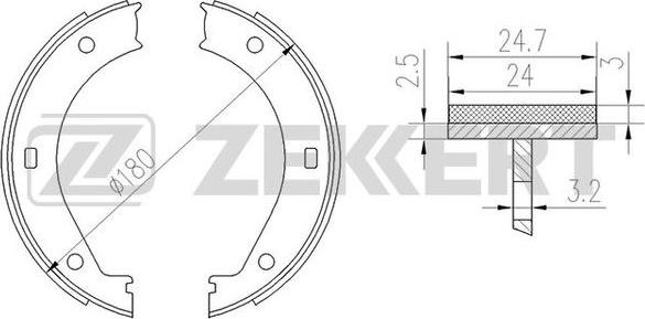 Zekkert BK-4135 - Комплект спирачна челюст vvparts.bg