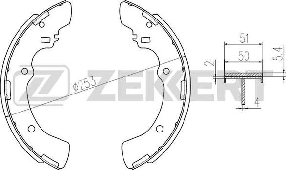 Zekkert BK-4175 - Комплект спирачна челюст vvparts.bg