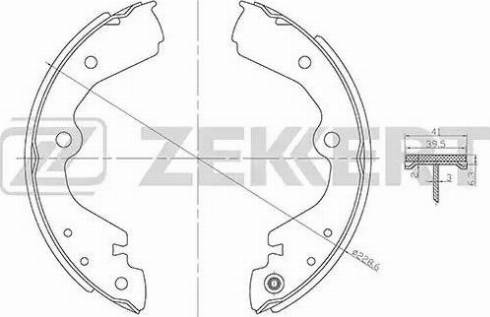 Zekkert BK-4178 - Комплект спирачна челюст vvparts.bg