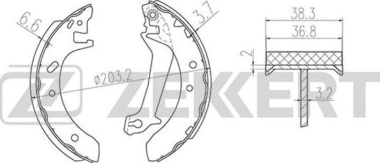 Zekkert BK-4319 - Комплект спирачна челюст vvparts.bg