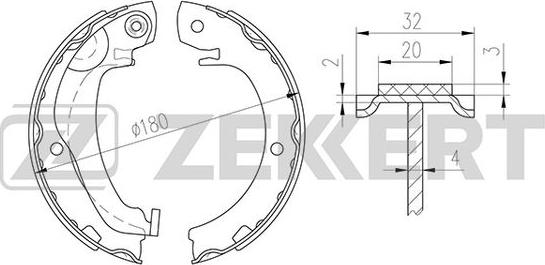 Zekkert BK-4318 - Комплект спирачна челюст vvparts.bg