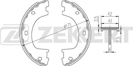 Zekkert BK-4335 - Комплект спирачна челюст vvparts.bg